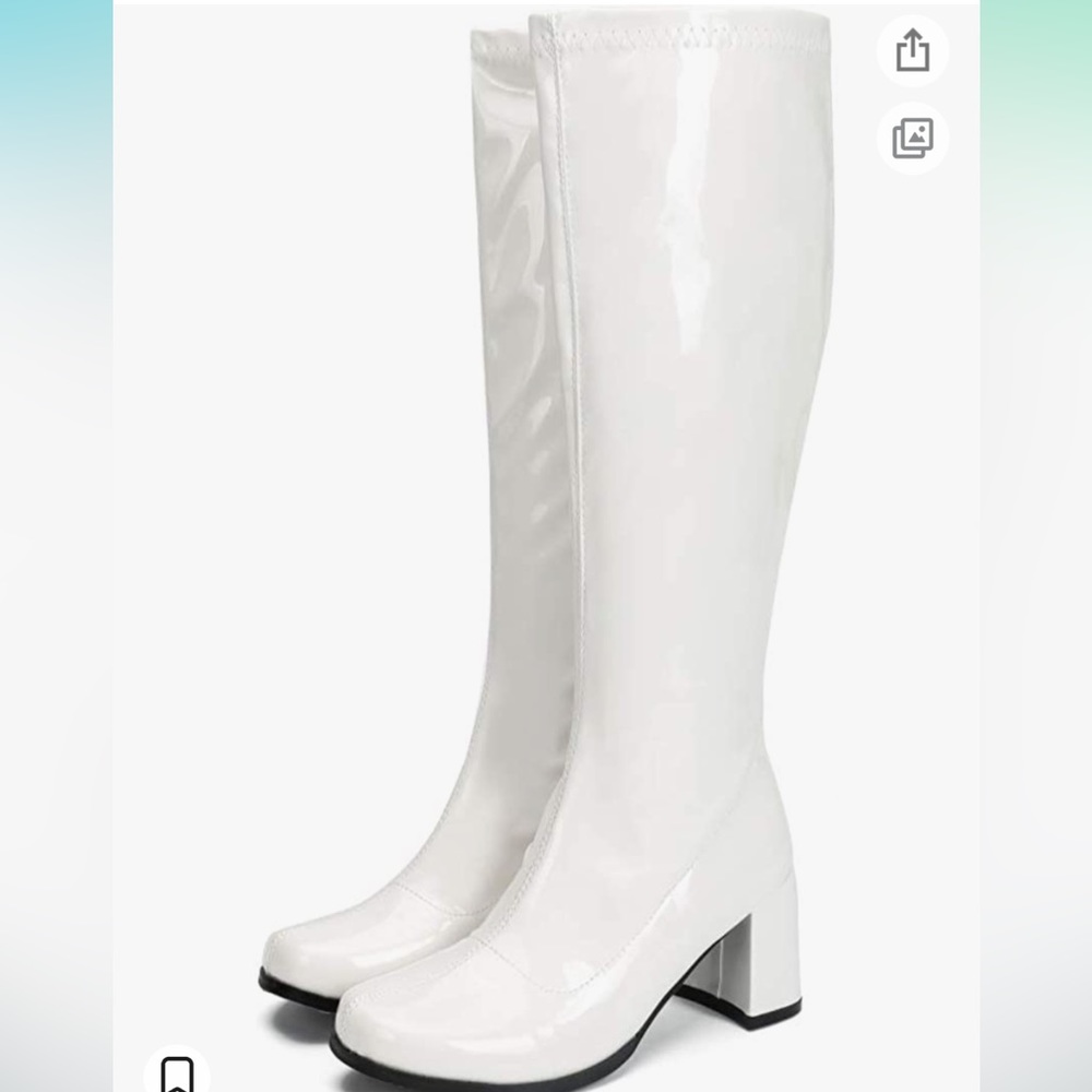 White gogo boots